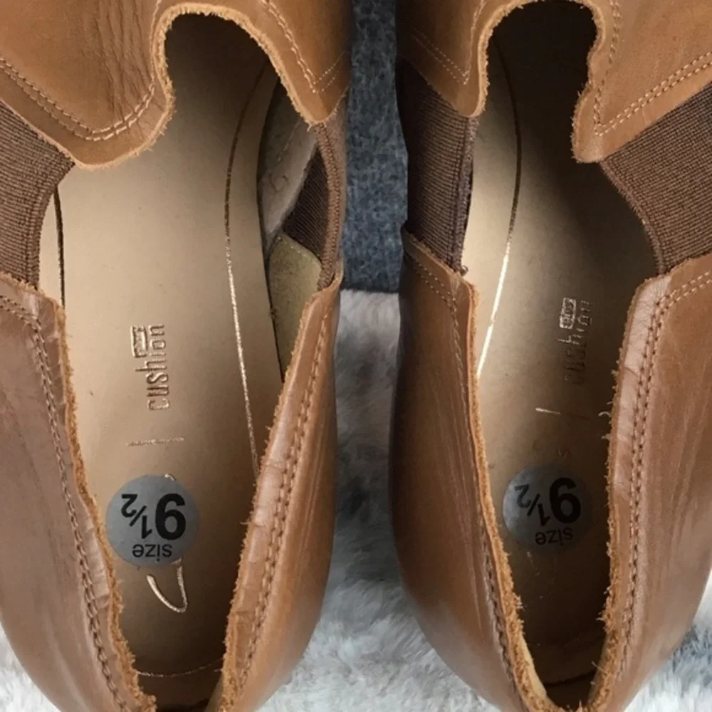 Clarks Comfort Brown Leather Slip-On Shoes Size‎ 9.5 M